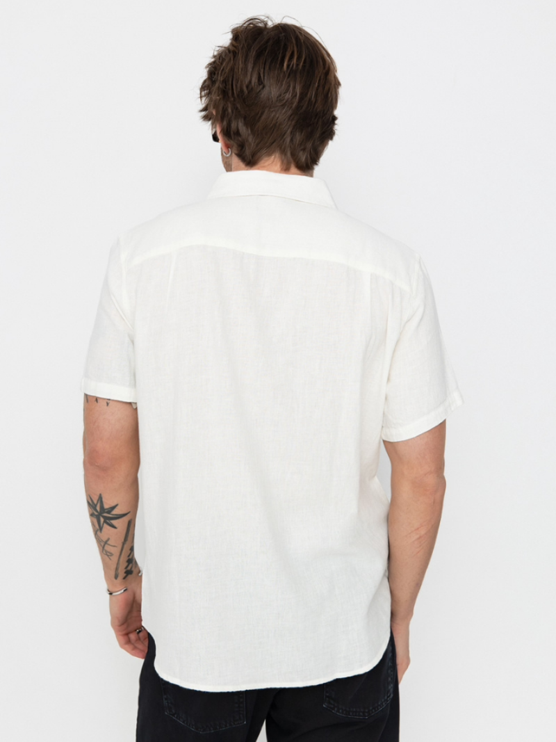 Brixton HOMMES CHARTER ORG CTTN SHIRT EGRET WHITE