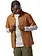 Brixton MEN'S CRU STRIPE SS SHIRT WASHED COPPER/BURNT RED/SUNSET