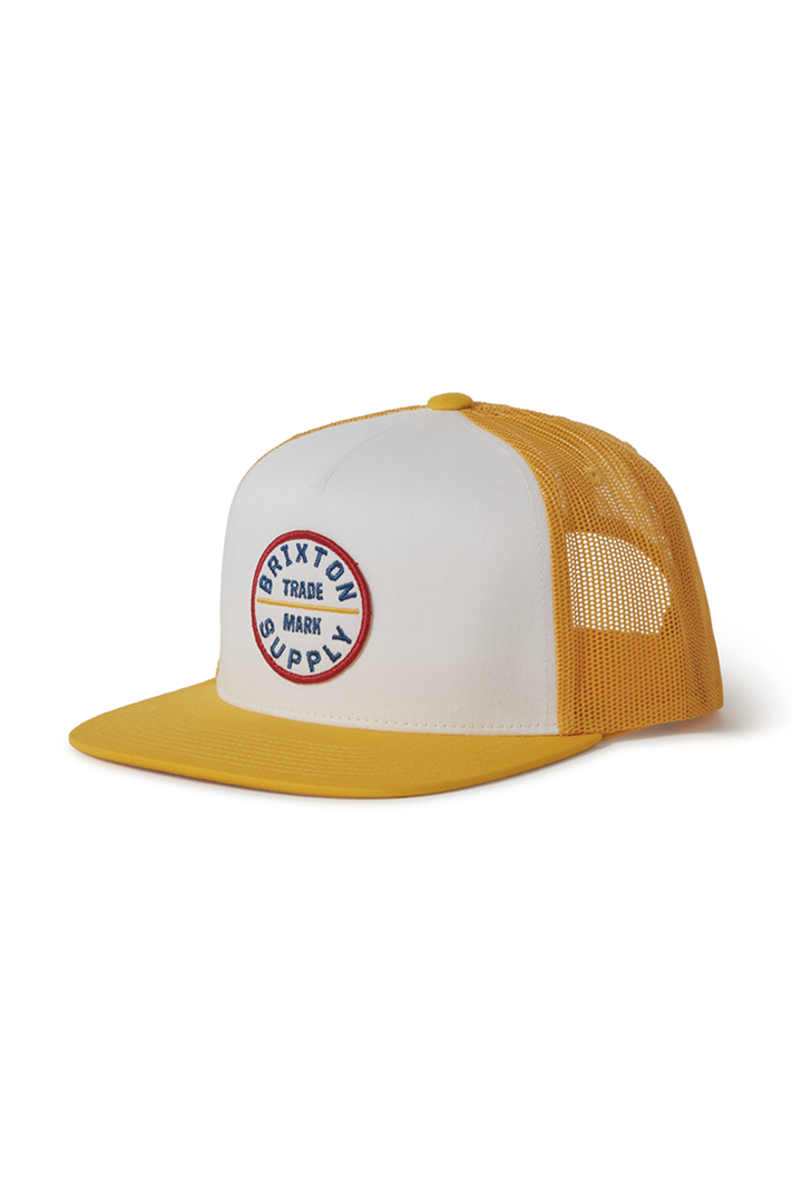 Brixton MEN'S OATH MP TRUCKER HAT YELLOW/WHITE/YELLOW