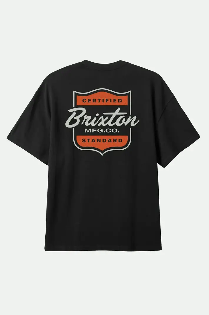 Brixton HOMMES BROOKER SS T-SHIRT BLACK