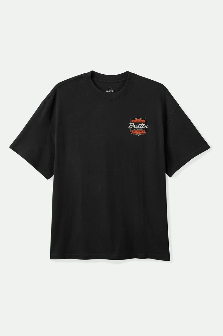 Brixton HOMMES BROOKER SS T-SHIRT BLACK