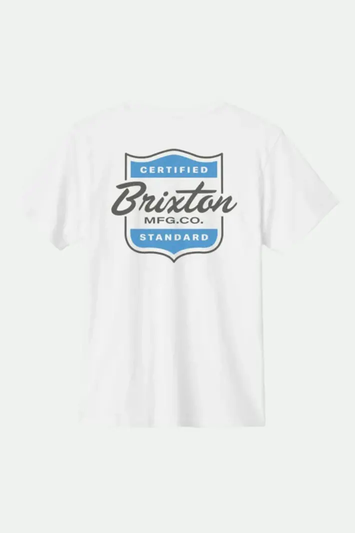 Brixton MEN'S BROOKER STANDARD T-SHIRT WHITE