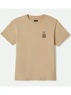 Brixton HOMMES ROSA HW S/S STANDARD T-SHIRT CREAM CLASSIC WASH