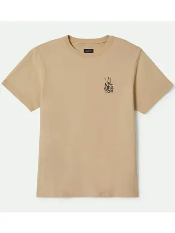 Brixton MEN'S ROSA HW S/S STANDARD T-SHIRT CREAM CLASSIC WASH