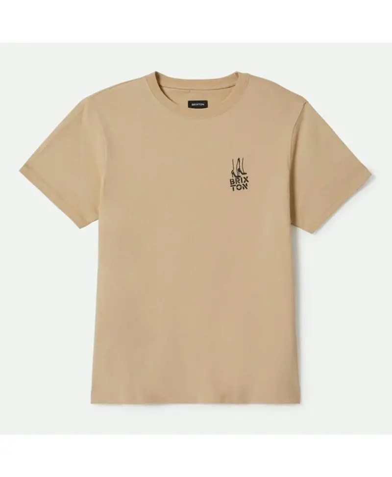 Brixton MEN'S ROSA HW S/S STANDARD T-SHIRT CREAM CLASSIC WASH