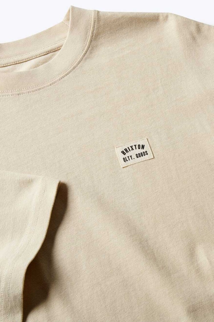 Brixton MEN'S WOODBURN HW RELAXED T-SHIRT CREAM CLASSIC WASH