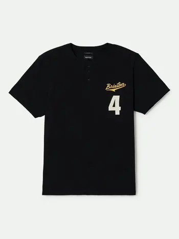 Brixton HOMMES THE LEAGUE BASEBALL T-SHIRT BLACK/BLACK
