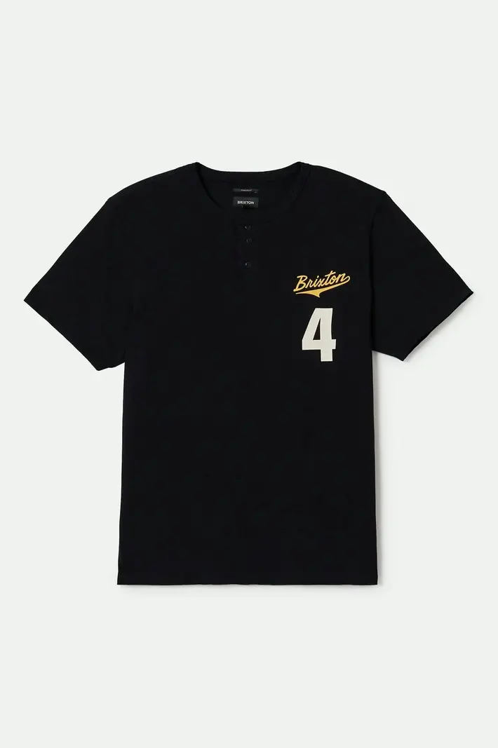 Brixton HOMMES THE LEAGUE BASEBALL T-SHIRT BLACK/BLACK