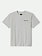 Brixton HOMMES EMBROIDERED HEAVYWEIGHT POCKET TEE HEATHER GREY ASH
