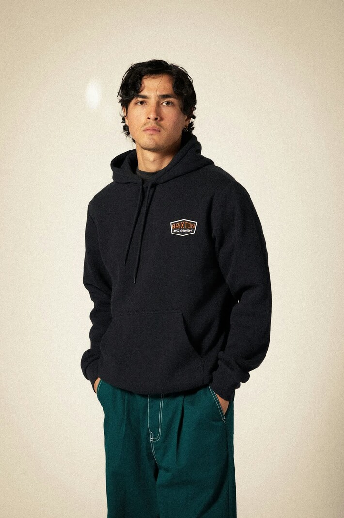 Brixton HOMMES FREEMAN HOODIE BLACK