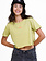 Notice the reckless FEMMES STOKED ON LIFE CROP TEE CHARTREUSE