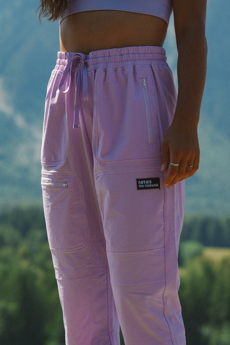 Notice the reckless WOMEN'S LILAC HIKING PANTS