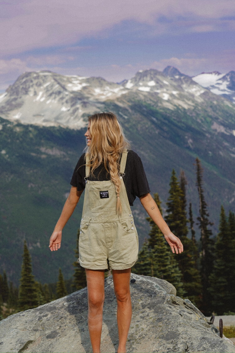 Notice the reckless WOMEN'S SAGE OVERALL
