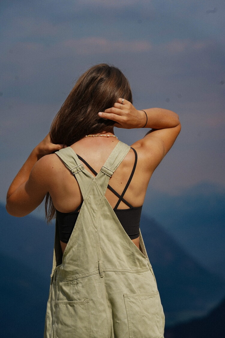 Notice the reckless WOMEN'S SAGE OVERALL