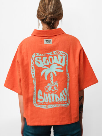 Notice the reckless FEMMES SLOW SUNDAY TEE DRESS SALMON/ORANGE
