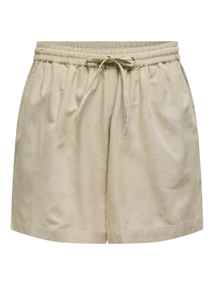 Only JAKIRI LINEN SHORTS HUMUS
