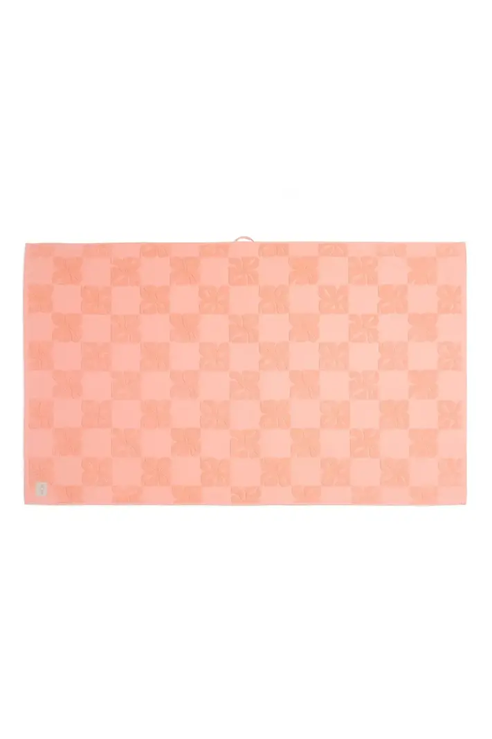 Aloha PUA CHECK BEACH TOWEL PEACHY