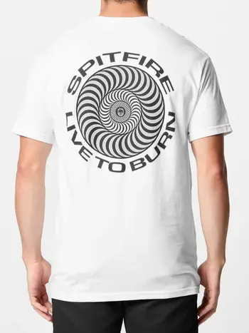 Spitfire wheels MEN'S LIVE TO BURN CLASSIC T-SHIRT WHITE
