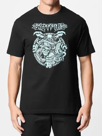 Spitfire wheels MEN'S DEMON GATE GLOW PREMIUM PRINT T-SHIRT BLACK