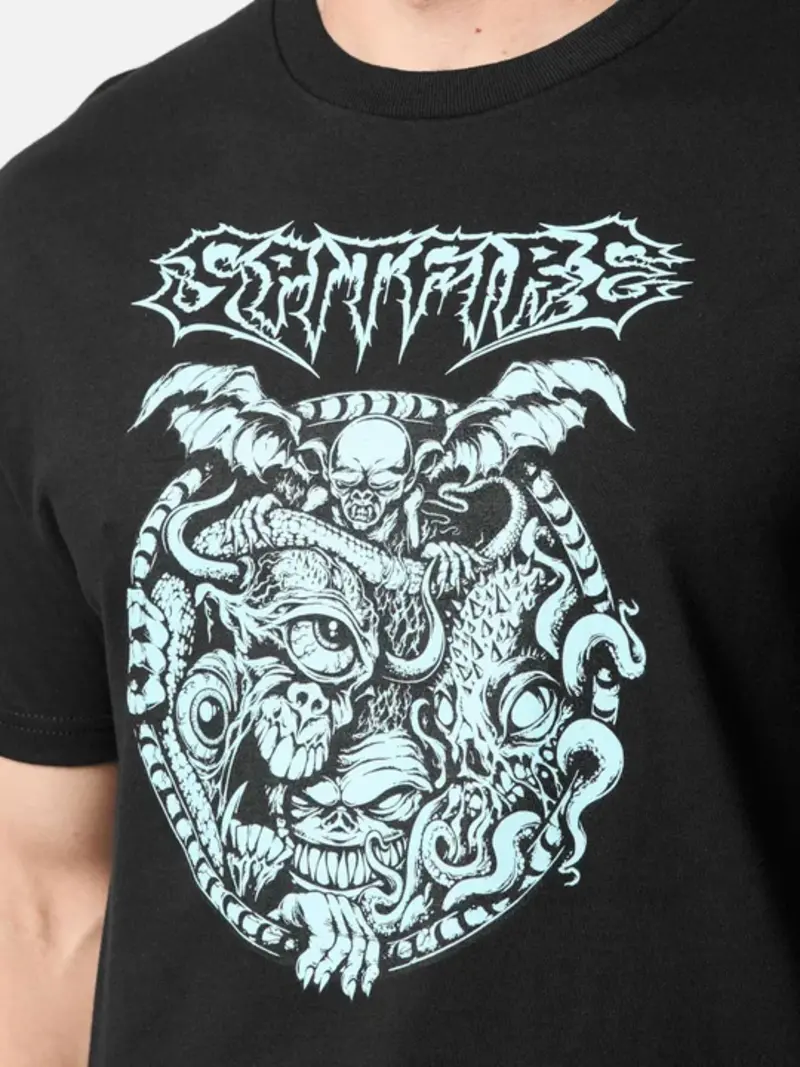 Spitfire wheels HOMMES DEMON GATE GLOW PREMIUM PRINT T-SHIRT BLACK
