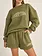 Rhythm WOMEN'S COLLEGE CREW NECK FLEECE OLIVE