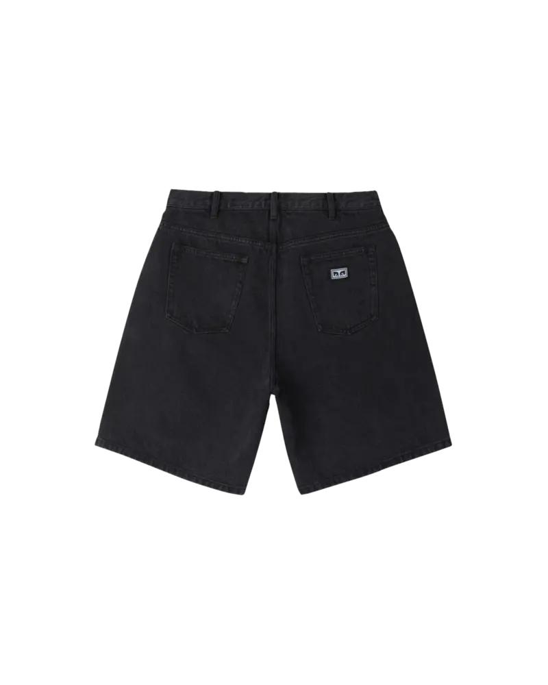 Obey MEN'S BIGWIG BAGGY DENIM SHORT FADED BLACK