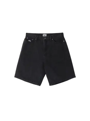 Obey HOMMES BIGWIG BAGGY DENIM SHORT FADED BLACK