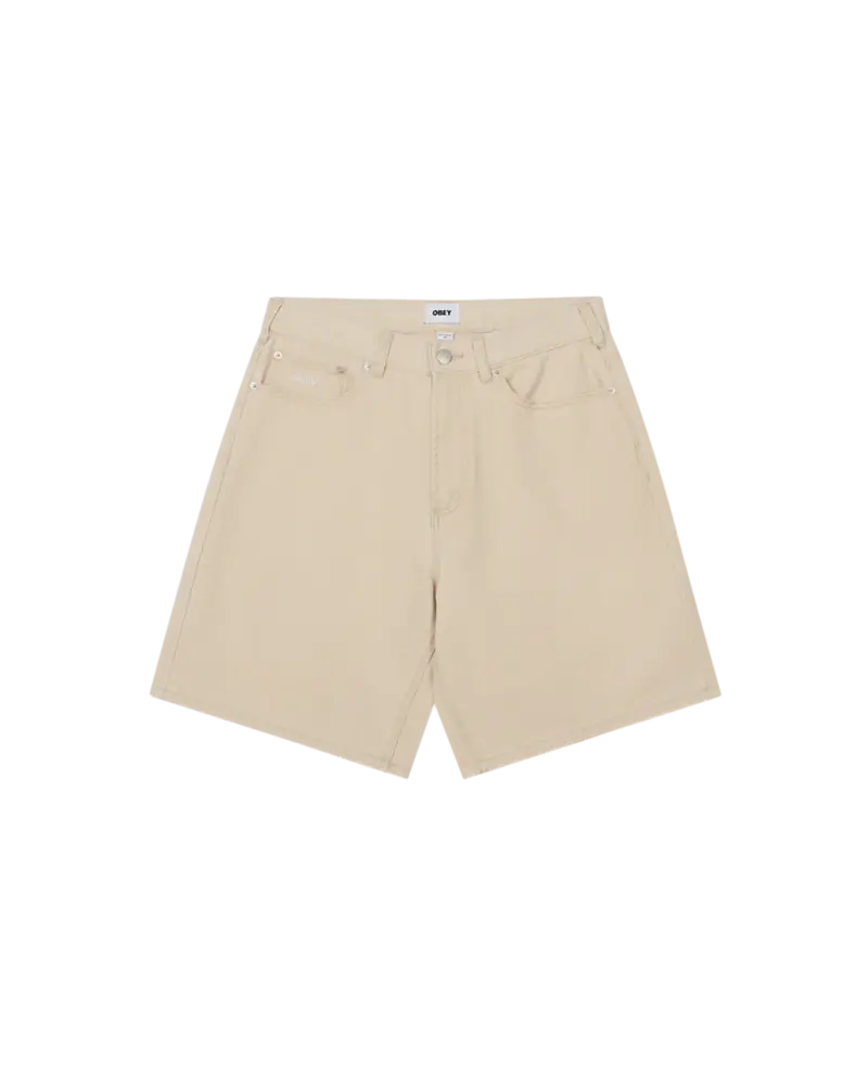Obey HOMMES BIGWIG BAGGY DENIM SHORT PELICAN FADED WASH