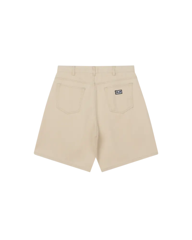 Obey HOMMES BIGWIG BAGGY DENIM SHORT PELICAN FADED WASH