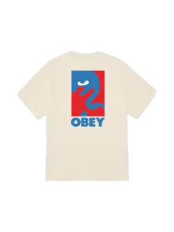 Obey HOMMES CROPPED ICON CLASSIC T-SHIRT CREAM