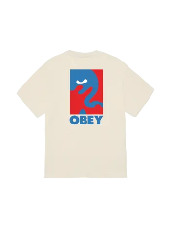Obey MEN'S CROPPED ICON CLASSIC T-SHIRT CREAM
