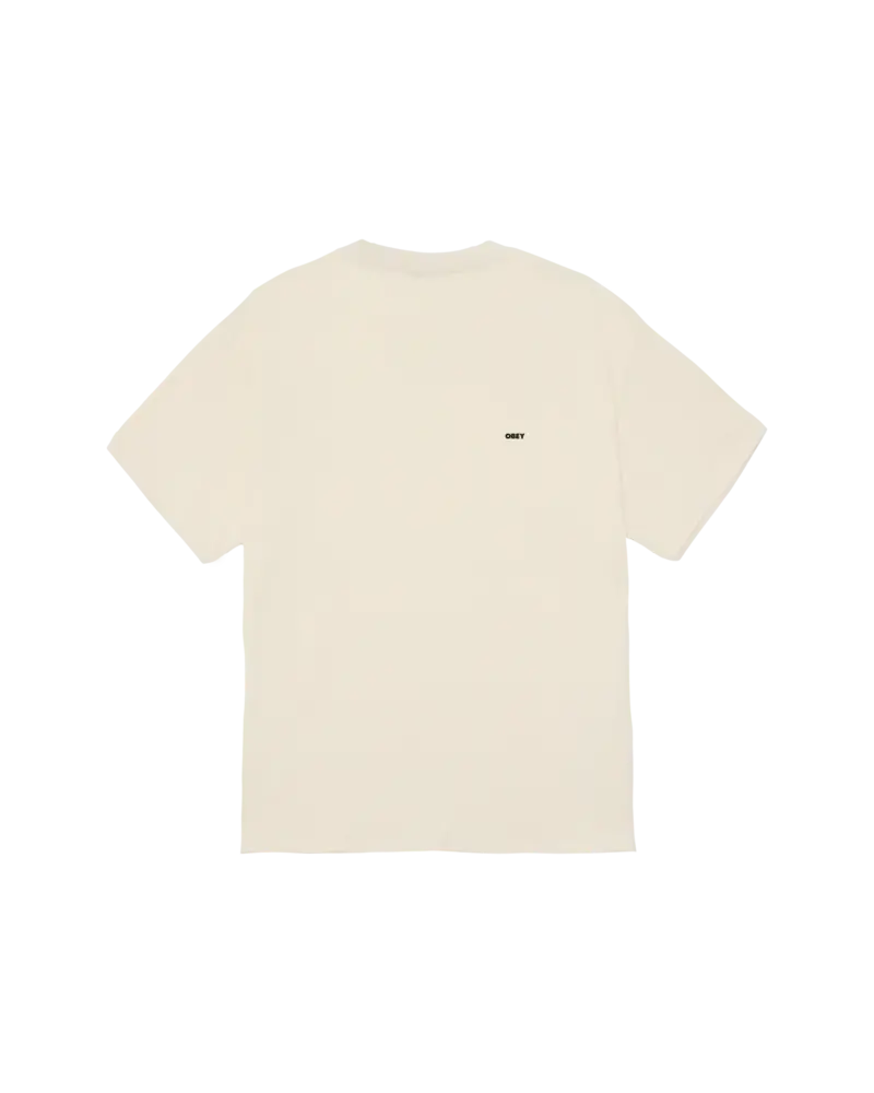 Obey MEN'S CROPPED ICON CLASSIC T-SHIRT CREAM