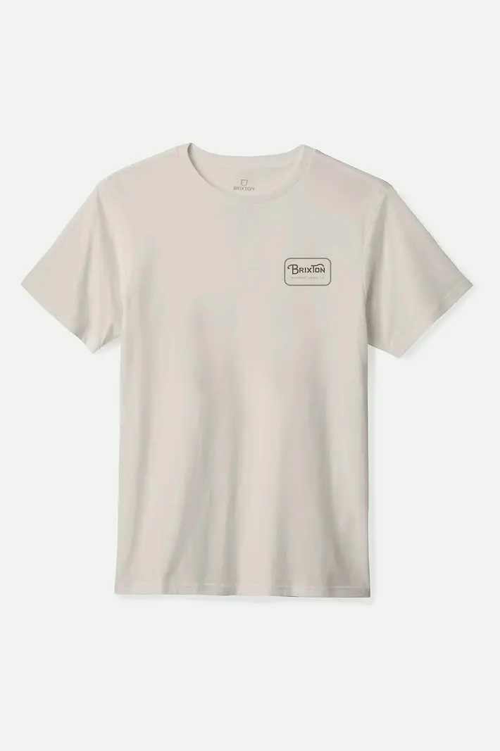 Brixton MEN'S GRADE STANDARD T-SHIRT CREAM/DARK BROWN/WASHED OLIVE