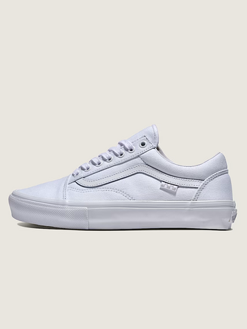 Vans HOMMES SKATE OLD SKOOL CANVAS TRUE WHITE
