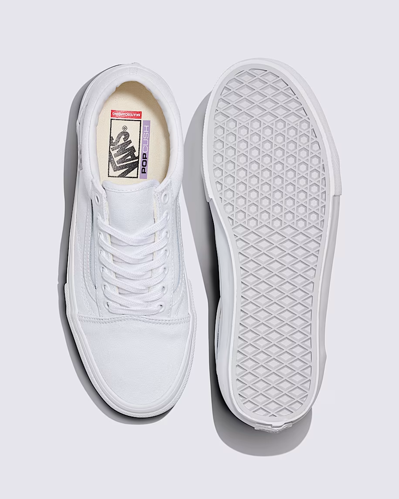 Vans HOMMES SKATE OLD SKOOL CANVAS TRUE WHITE