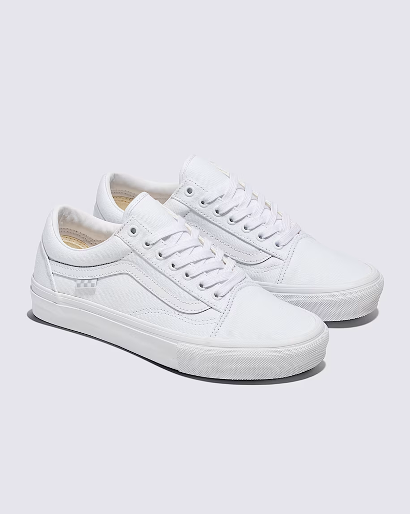 Vans HOMMES SKATE OLD SKOOL CANVAS TRUE WHITE
