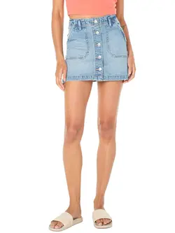 Roxy LIL SUNSHINE DENIM MINISKIRT BLEACHED BLUE