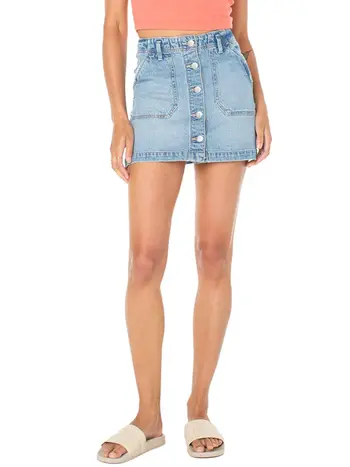 Roxy LIL SUNSHINE DENIM MINISKIRT BLEACHED BLUE