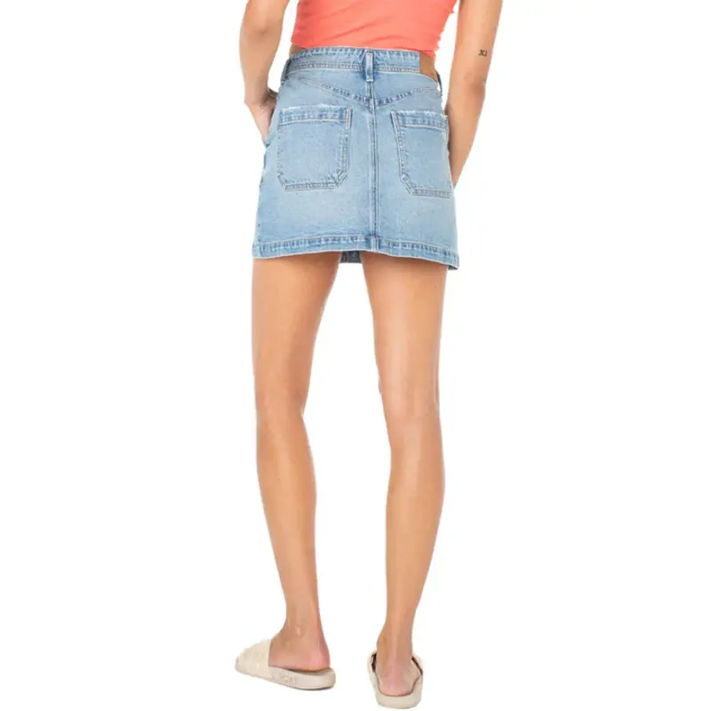 Roxy LIL SUNSHINE DENIM MINISKIRT BLEACHED BLUE