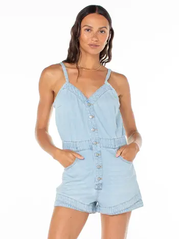 Roxy NAIA ROMPER SALTWATER DENIM WASH