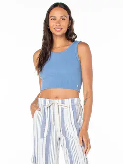 Roxy GOOD KEEPSAKE TANK CROP TOP RIVIERA SOLID