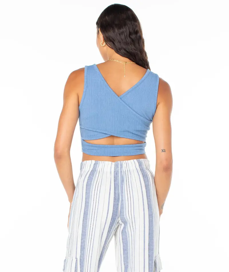 Roxy GOOD KEEPSAKE TANK CROP TOP RIVIERA SOLID