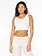 Roxy GOOD KEEPSAKE TANK CROP TOP SNOW WHITE