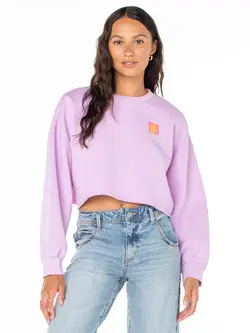 Roxy MORNING HIKE CROPPED CREWNECK ORCHID BOUQUET SOLID