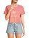 Roxy PARAISO CROPPED GRAPHIC T-SHIRT SUGAR CORAL SOLID