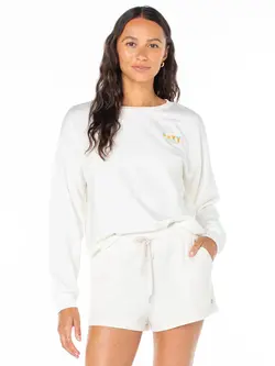 Roxy SURFING BY MOONLIGHT CREWNECK EGRET