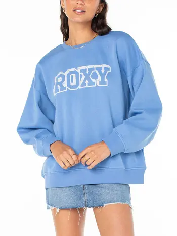 Roxy MORNING HIKE CREWNECK SWEATSHIRT RIVIERA SOLID
