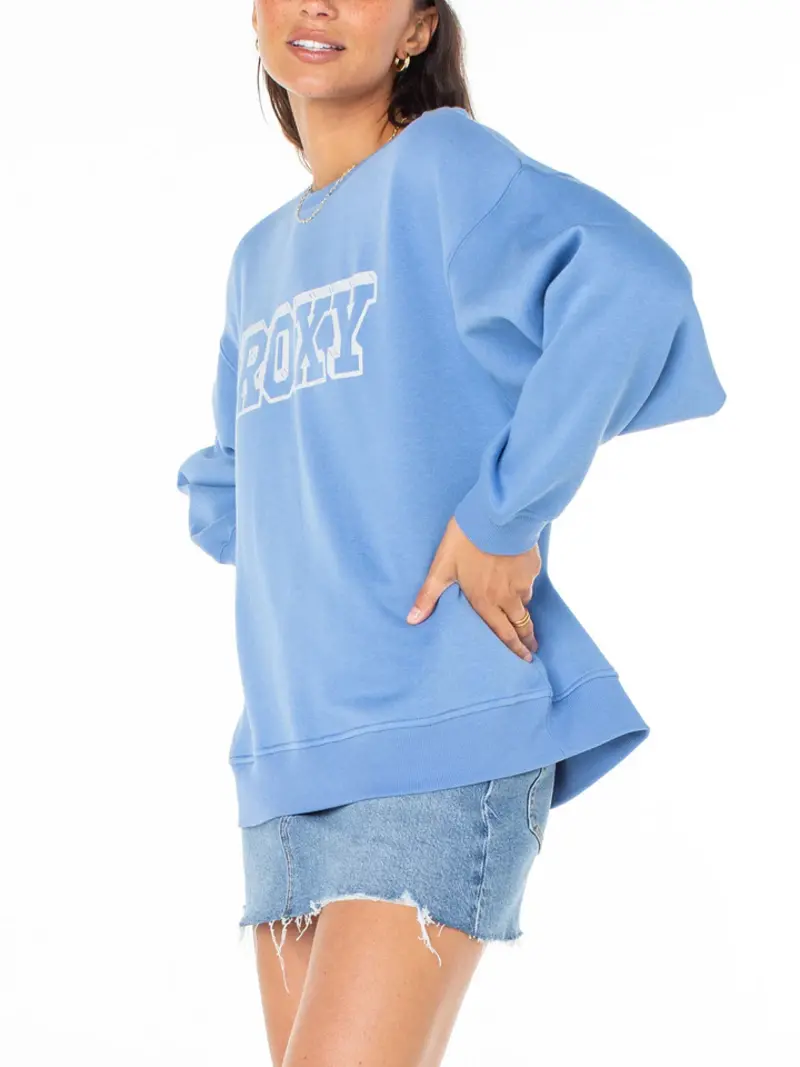 Roxy MORNING HIKE CREWNECK SWEATSHIRT RIVIERA SOLID