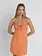 Rhythm WOMEN'S ANDIE GATHERED MINI DRESS PEACH