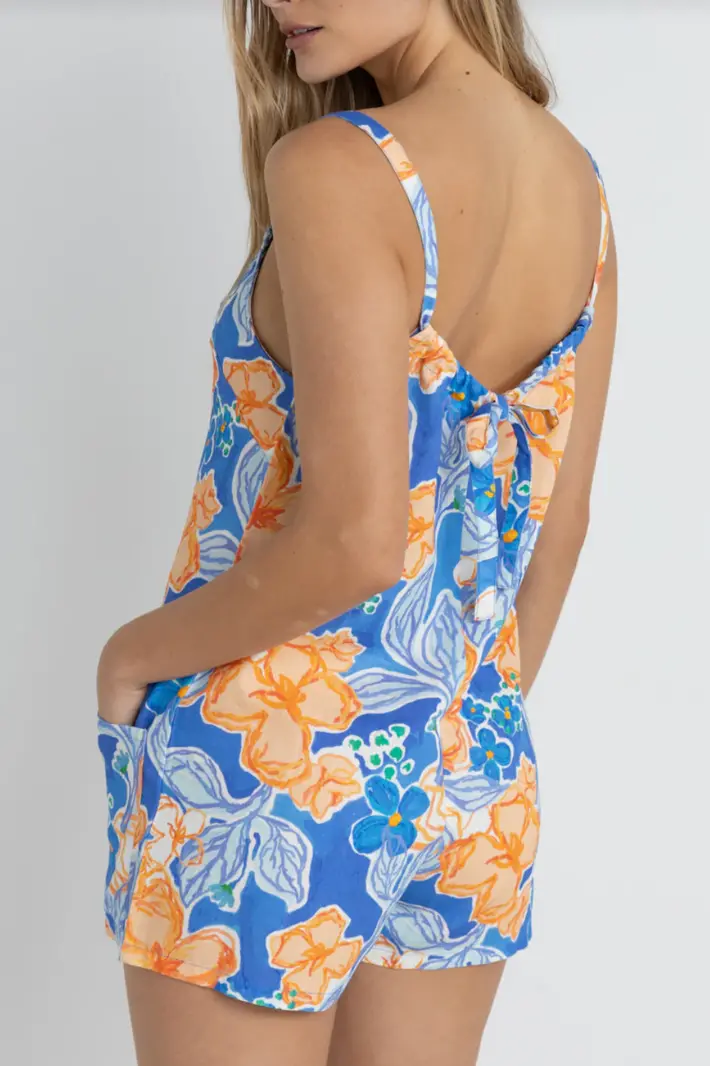 Rhythm WOMEN'S PARADISE FLORAL PLAYSUIT BLUE